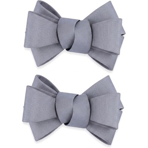 image:imageAllegra K 2 PCS Womens Bow Shoe Clips Rhinestone Satin Shoe Buckle Removable Decorative Clips for Heels FlatsGrayBow
