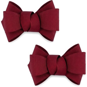 image:imageAllegra K 2 PCS Womens Bow Shoe Clips Rhinestone Satin Shoe Buckle Removable Decorative Clips for Heels FlatsRedBow