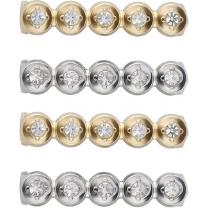 image:imageAllegra K 4 PCS Womens Shoelace Charm DIY Decorative Rhinestones Shoe Clips Faux Pearl for PartyGold Silver12