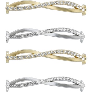 image:imageAllegra K 4 PCS Womens Shoelace Charm DIY Decorative Rhinestones Shoe Clips Faux Pearl for PartyGold Silver17
