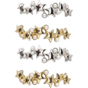 image:imageAllegra K 4 PCS Womens Shoelace Charm DIY Decorative Rhinestones Shoe Clips Faux Pearl for PartyGold Silver7
