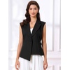 image:imageAllegra K Business Casual Blazer Vest for Womens Belted Dressy Sleeveless BlazerBlack