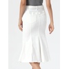 image:imageAllegra K Denim Jean Skirt for Women Casual Washed High Waisted Fishtail Midi Jean SkirtsCream White