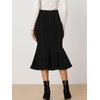image:imageAllegra K Denim Skirt for Womens Washed High Waisted Fishtail Midi Jean SkirtsBlack