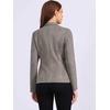 image:imageAllegra K Faux Suede Blazer for Women Lapel Collar Button Front Long Sleeve Jacket Casual Office WearGrey