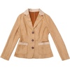 image:imageAllegra K Faux Suede Blazer for Women Lapel Collar Button Front Long Sleeve Jacket Casual Office WearKhaki