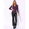image:imageAllegra K Faux Suede Blazer for Women Lapel Collar Button Front Long Sleeve Jacket Casual Office WearPurple