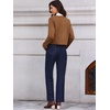 image:imageAllegra K Faux Suede Jacket for Women Collarless Long Sleeve Trendy Outerwear Button Down Vintage Casual Cropped JacketsBrown