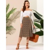 image:imageAllegra K Floral Skirt for Womens Elastic Waist ALine Midi SkirtsBlack Yellow