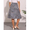 image:imageAllegra K Floral Skirt for Womens Elastic Waist ALine Midi SkirtsFloral Dark Blue