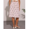 image:imageAllegra K Floral Skirt for Womens Elastic Waist ALine Midi SkirtsPink Flower