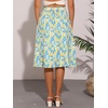 image:imageAllegra K Floral Skirt for Womens Elastic Waist ALine Midi SkirtsSummer Flower