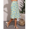 image:imageAllegra K Floral Skirt for Womens Elastic Waist ALine Midi SkirtsSummer Flower