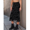 image:imageAllegra K Mesh Fishtail Skirt for Women Floral High Waist 2026 Spring Summer Bodycon Y2K Mermaid Midi SkirtsBlack