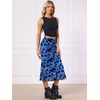 image:imageAllegra K Mesh Fishtail Skirt for Women Floral High Waist 2026 Spring Summer Bodycon Y2K Mermaid Midi SkirtsBlue