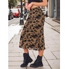 image:imageAllegra K Mesh Fishtail Skirt for Women Floral High Waist 2026 Spring Summer Bodycon Y2K Mermaid Midi SkirtsBrown