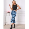 image:imageAllegra K Mesh Fishtail Skirt for Women Floral High Waist 2026 Spring Summer Bodycon Y2K Mermaid Midi SkirtsLight Blue