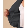 image:imageAllegra K Short Sleeve Blazers for Womens Business Casual Open Front Work Cropped Shrug JacketDark Grey