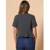 image:imageAllegra K Short Sleeve Blazers for Womens Business Casual Open Front Work Cropped Shrug JacketDark Grey