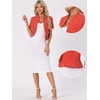 image:imageAllegra K Short Sleeve Blazers for Womens Business Casual Open Front Work Cropped Shrug JacketRed