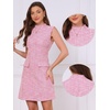 image:imageAllegra K Tweed Sheath Dress for Womens Summer Professional Work Business DressPink
