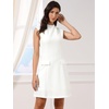 image:imageAllegra K Tweed Sheath Dress for Womens Summer Professional Work Business DressWhite
