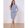 image:imageAllegra K Womens 2 Piece Skirt Sets 34 Sleeve Collarless Tweed Jacket Pencil Skirt Set Elegant Business Casual OutfitRoyal Blue