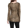 image:imageAllegra K Womens Animal Print Long Sleeve Ruffle Hem Scoop Neck Casual Peplum TopBrownleopard