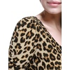 image:imageAllegra K Womens Animal Print Long Sleeve Ruffle Hem Scoop Neck Casual Peplum TopBrownleopard