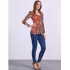 image:imageAllegra K Womens Animal Print Long Sleeve Ruffle Hem Scoop Neck Casual Peplum TopMulticolorsnake