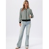 image:imageAllegra K Womens Bomber Jacket Zip Up Windbreaker Casual Lightweight Coats with PocketsGrey