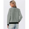 image:imageAllegra K Womens Bomber Jacket Zip Up Windbreaker Casual Lightweight Coats with PocketsGrey