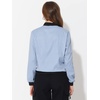 image:imageAllegra K Womens Bomber Jacket Zip Up Windbreaker Casual Lightweight Coats with PocketsLight Blue