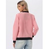 image:imageAllegra K Womens Bomber Jacket Zip Up Windbreaker Casual Lightweight Coats with PocketsRose Pink