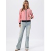 image:imageAllegra K Womens Bomber Jacket Zip Up Windbreaker Casual Lightweight Coats with PocketsRose Pink
