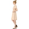image:imageAllegra K Womens Button Down Shirt Dress Short Sleeve Casual Collared Cotton Drawstring Shirtdress Safari DressBeige