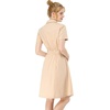 image:imageAllegra K Womens Button Down Shirt Dress Short Sleeve Casual Collared Cotton Drawstring Shirtdress Safari DressBeige