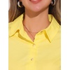 image:imageAllegra K Womens Button Down Shirt Dress Short Sleeve Casual Collared Cotton Drawstring Shirtdress Safari DressBright Yellow