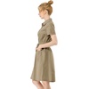 image:imageAllegra K Womens Button Down Shirt Dress Short Sleeve Casual Collared Cotton Drawstring Shirtdress Safari DressDark Khaki