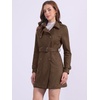 image:imageAllegra K Womens Faux Suede Trench Coat Notched Lapel Double Breasted Jacket with BeltCoffee