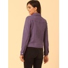 image:imageAllegra K Womens Faux Suede TurnDown Collar Shacket Flap Pockets Snap Button Western JacketGray Purple