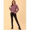 image:imageAllegra K Womens Faux Suede TurnDown Collar Shacket Flap Pockets Snap Button Western JacketPink Purple
