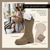 image:imageAllegra K Womens Fold Down Chunky Heel Side Zipper Over Knee BootsKhakifleece