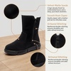image:imageAllegra K Womens Lightweight Comfortable Side Zipper Warm Snow Walking BootsBlack