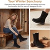 image:imageAllegra K Womens Lightweight Comfortable Side Zipper Warm Snow Walking BootsBlack