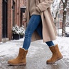 image:imageAllegra K Womens Lightweight Comfortable Side Zipper Warm Snow Walking BootsBrown