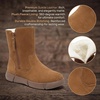 image:imageAllegra K Womens Lightweight Comfortable Side Zipper Warm Snow Walking BootsBrown