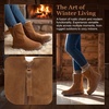 image:imageAllegra K Womens Lightweight Comfortable Side Zipper Warm Snow Walking BootsBrown