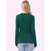 image:imageAllegra K Womens Peplum Sweater Ribbed V Neck Long Sleeve Knit Peplum TopsGreen