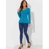 image:imageAllegra K Womens Peplum Sweater Ribbed V Neck Long Sleeve Knit Peplum TopsPeacock Blue